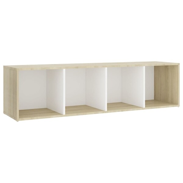 TV Cabinet White and Sonoma Oak 56.1