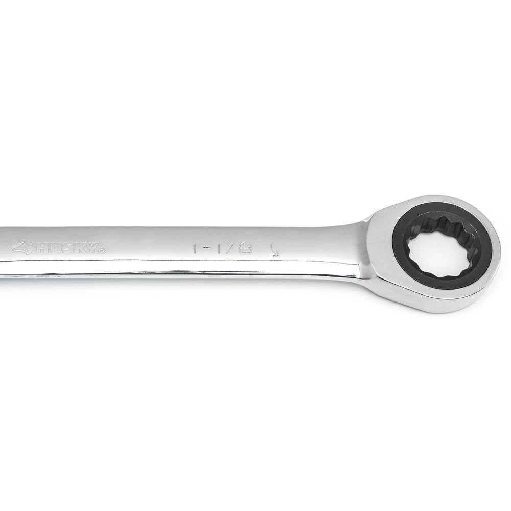 Husky 1-18 in. Ratcheting Combination Wrench (12-Point) HRW1I18