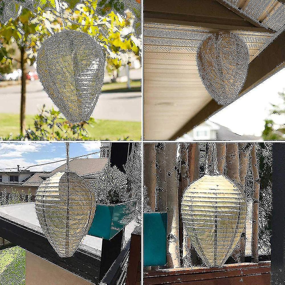 4pcs Wasp Nest Decoy Hanging Fake Trap For Home And Garden Outdoors-yyc