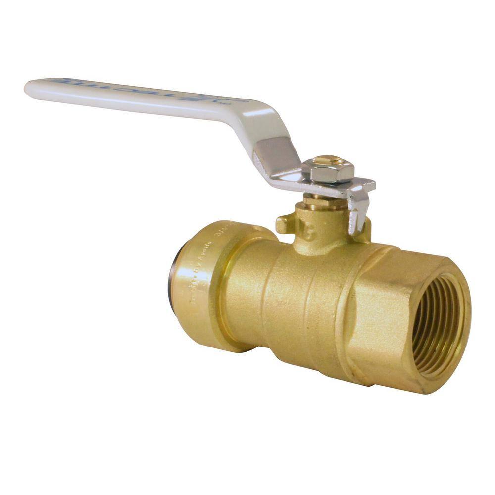 Tectite 34 in. Brass Push-to-Connect x Female Pipe Thread Ball Valve FSBBV34F