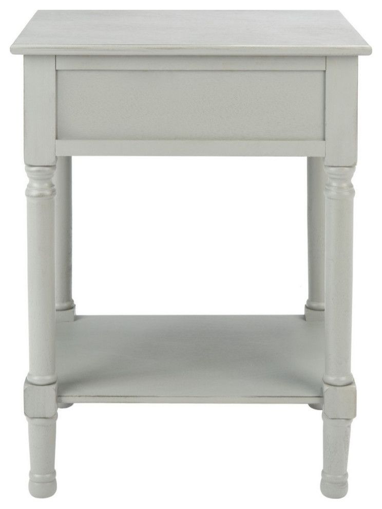 Dalton 1 Drawer Accent Table  Distressed Gray   Traditional   Side Tables And End Tables   by Rustic Home Furniture Deco  Houzz