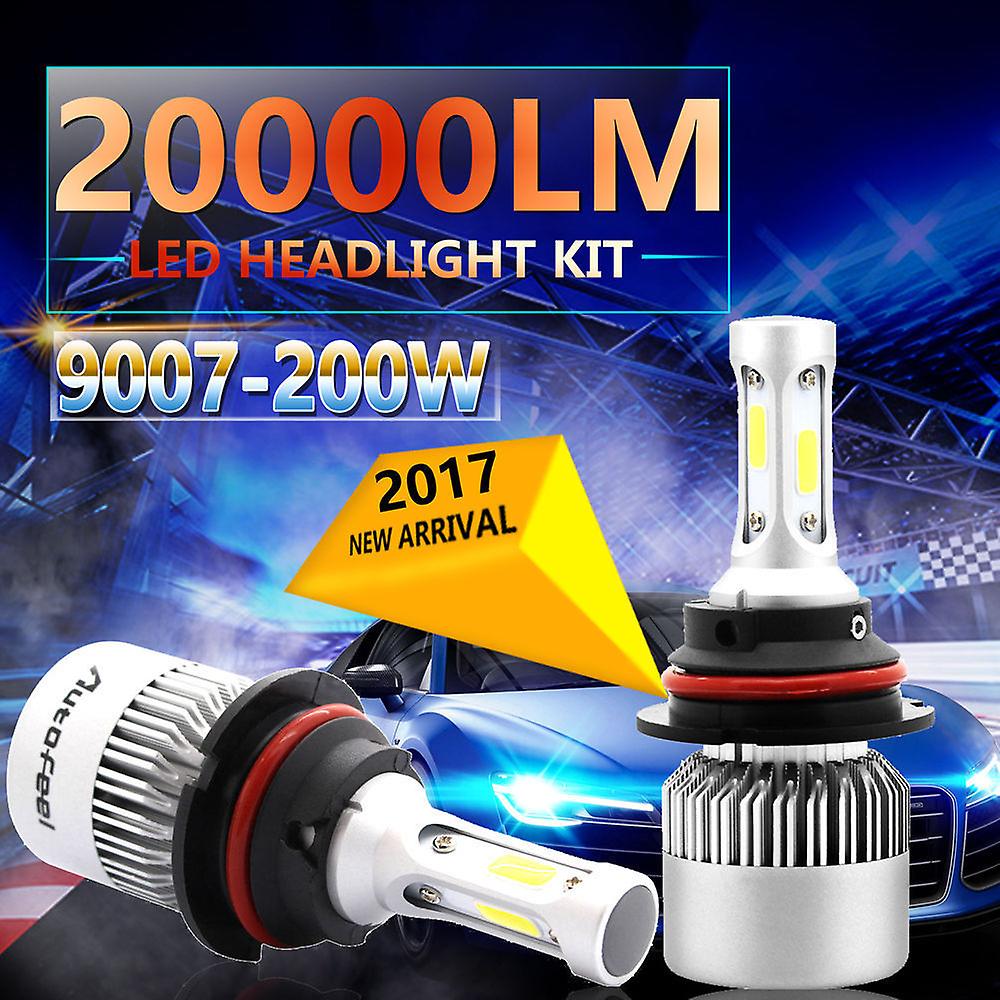 Born Pretty 2pcs 9007 6500k Hb5 Cob Dc 9-30v 200w Led Headlight Kit High Low Beam Light Bulbs 360 Degree Lighting