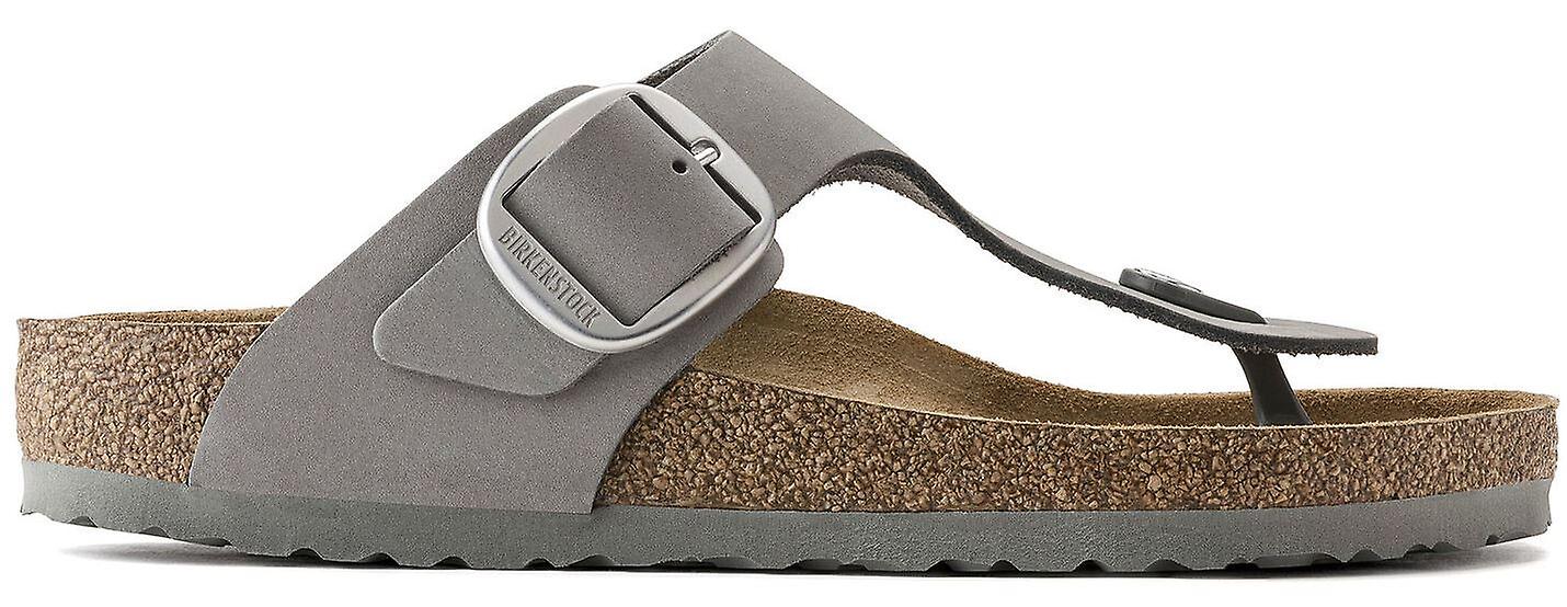 Birkenstock Gizeh Big Buckle Dove Gray Womens Regular Fit Leather Sandals