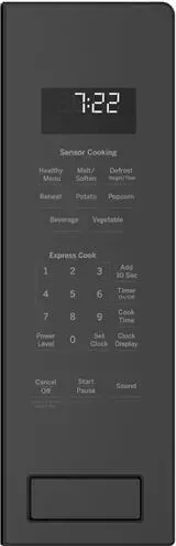 GE Profile Series 2.2 Cu. Ft. Built-In Sensor Microwave Oven and 30 Inch Trim Kit - Black Slate