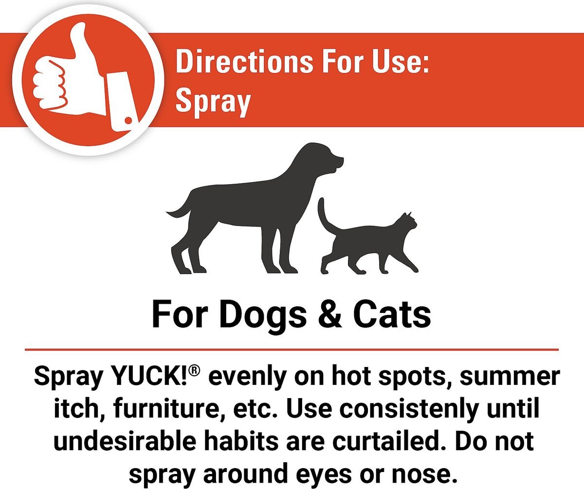 VetClassics YUCK! No Chew Dog and Cat Spray， 8-oz bottle