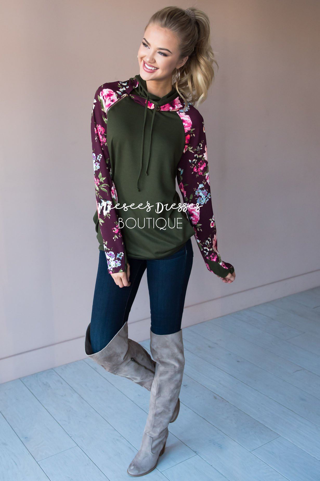 Bold and Brave Floral Hoodie