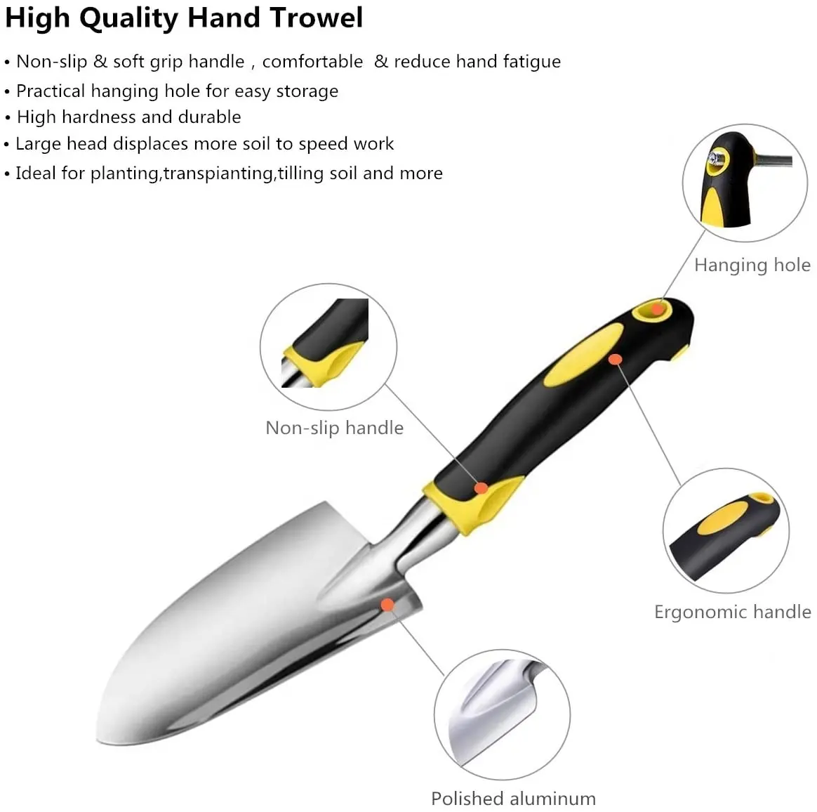 Stock Clearance Garden Trowel Hand Shovel with Sturdiness and Ergonomic Hand Grip