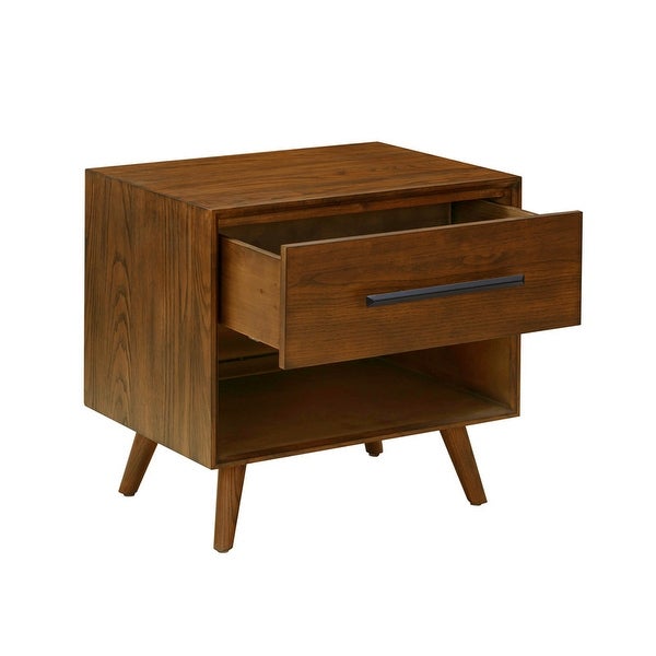 Emery Pecan Wood Nightstand - - 36078423