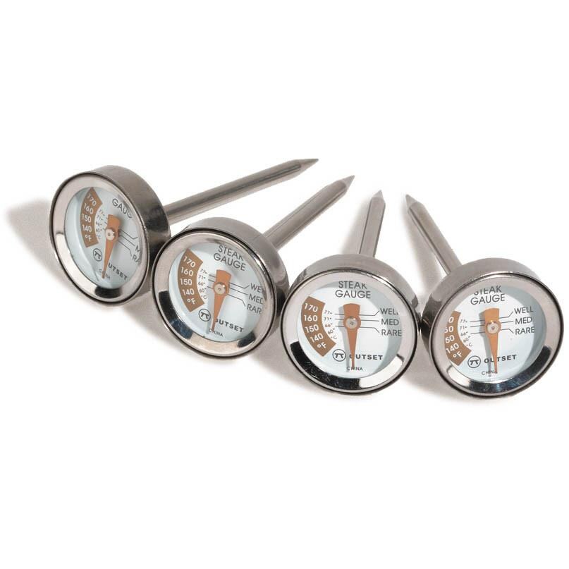 Outset 1-Inch Stainless Steel Mini Steak Thermometers