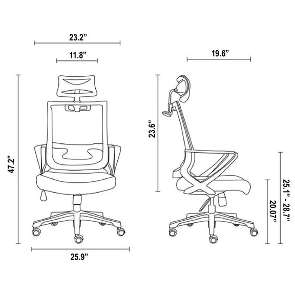 Alice Office Chair  Full Back Revolving Ergonomic ...