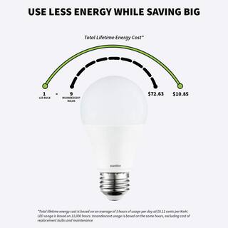 Sunlite 60-Watt Equivalent A19 Non-Dimmable 800 Lumens Medium E26 Base Household LED Light Bulb in Bright White 5000K (12-Pack) HD03217-1