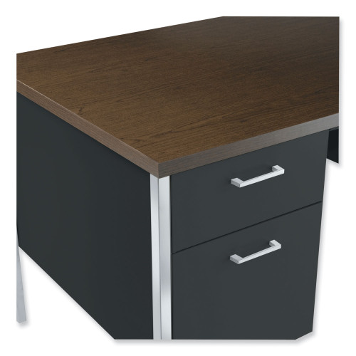 Alera Single Pedestal Steel Desk， 45.25