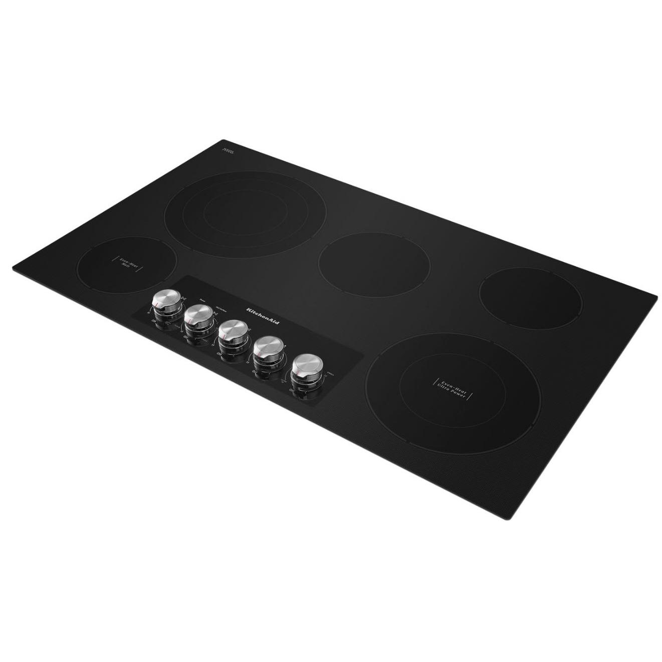 KitchenAid 36-inch Built-in Electric Cooktop with Even-Heat? Ultra Power? Element KCES556HBL