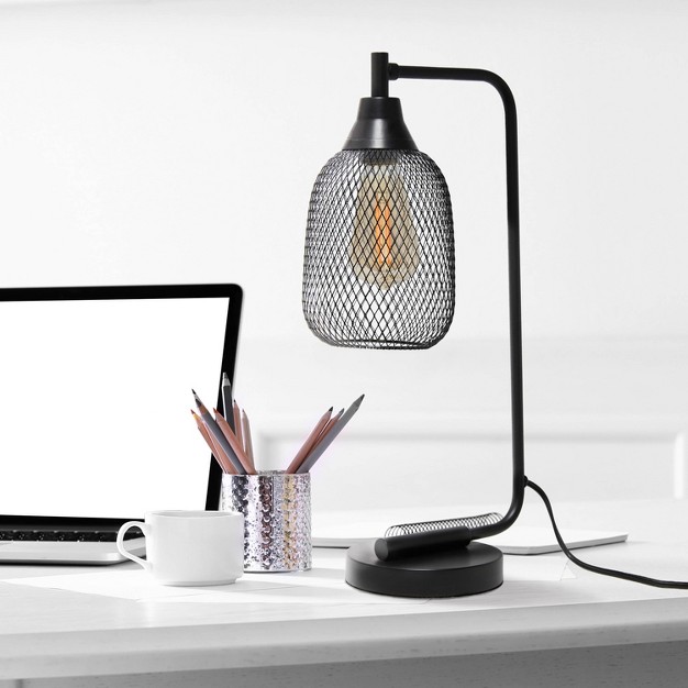 Industrial Mesh Desk Lamp Matte Lalia Home