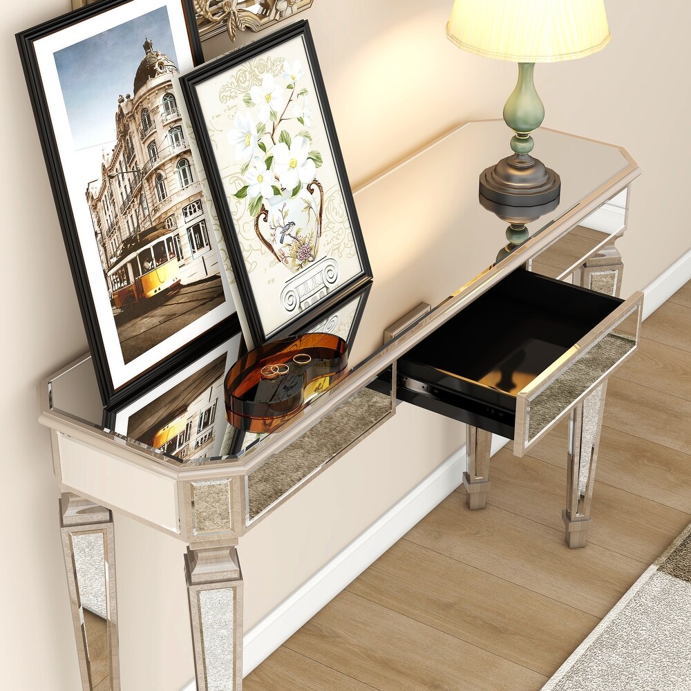 Mirrored Accent Table Console Table