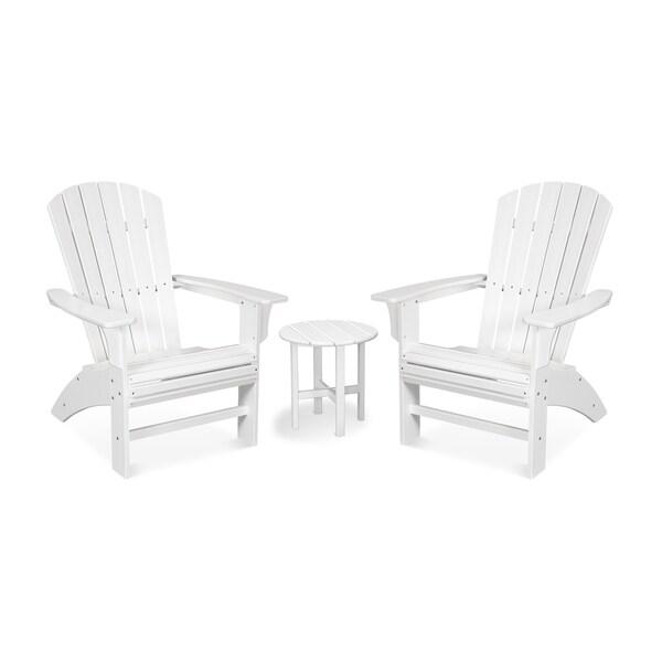 Trex Outdoor Furniture Yacht Club 3Piece Curveback Adirondack Set