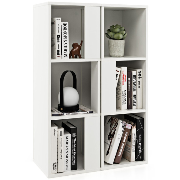 Costway 21865794 3 Tier 6 Cube Freestanding Bookca...