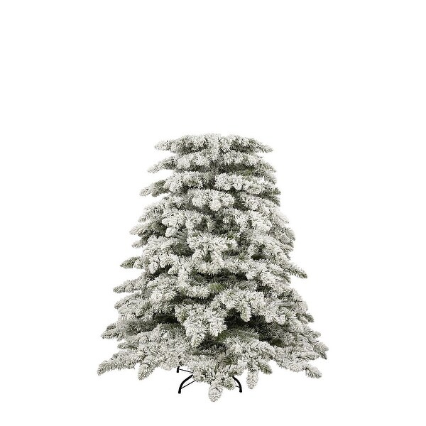 7.5Foot Artificial Christmas Tree with 400 LED Lights and Snow Flocked Branches