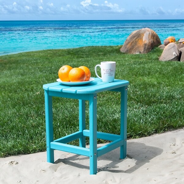 HDPE Compact Side Table，Perfect for Indoor/Outdoor Use，Ultra Durable Weather Resistant Design