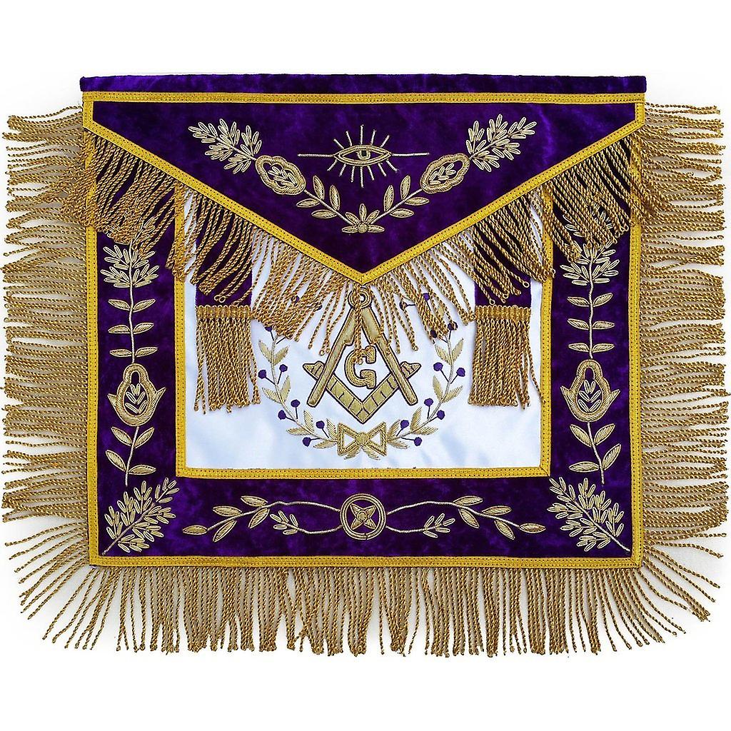 Masonic grand lodge master mason apron hand embroidered