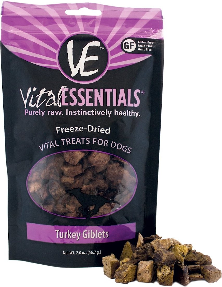 Vital Essentials Turkey Giblets Freeze-Dried Raw Dog Treats