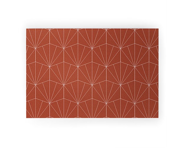 Colour Poems Gisela Geometric Line Pattern Welcome Mat Society6