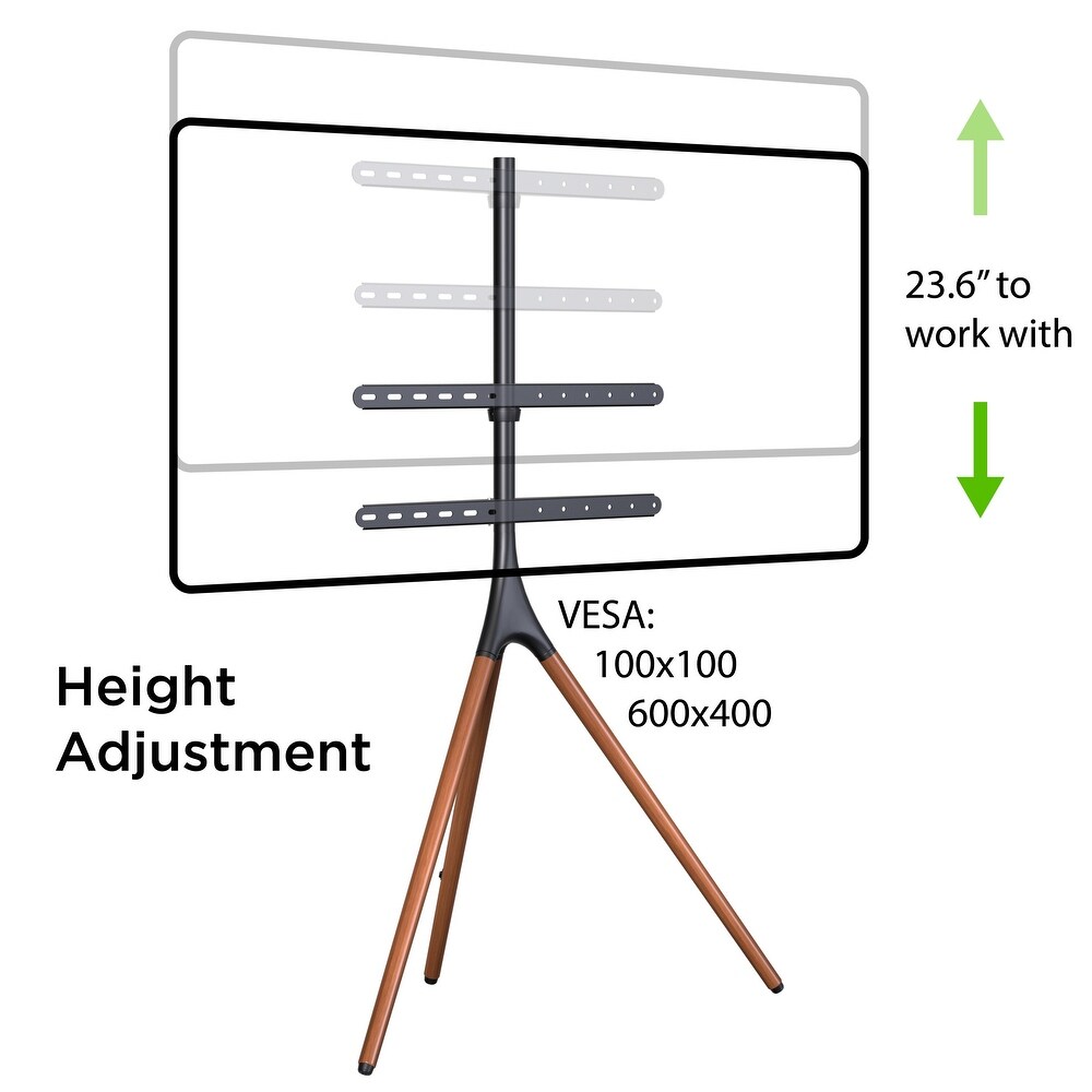 ProMounts Artistic Easel TV Stand w/ Swivel and Tripod Base for 47 72\