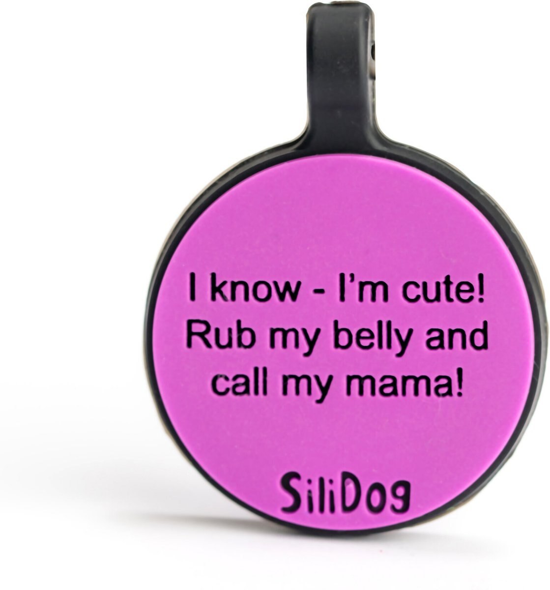 SiliDog The Silent Dog Tag Silicone Circle Personalized Dog and Cat ID Tag