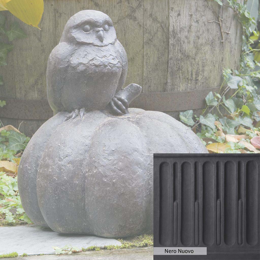 Campania International Owl on Pumpkin Statue