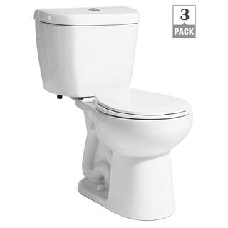 Niagara Stealth 2-Piece 0.8 GPF Single Flush Round Front Toilet in White Seat Included (3-Pack) 77001RWHAI1