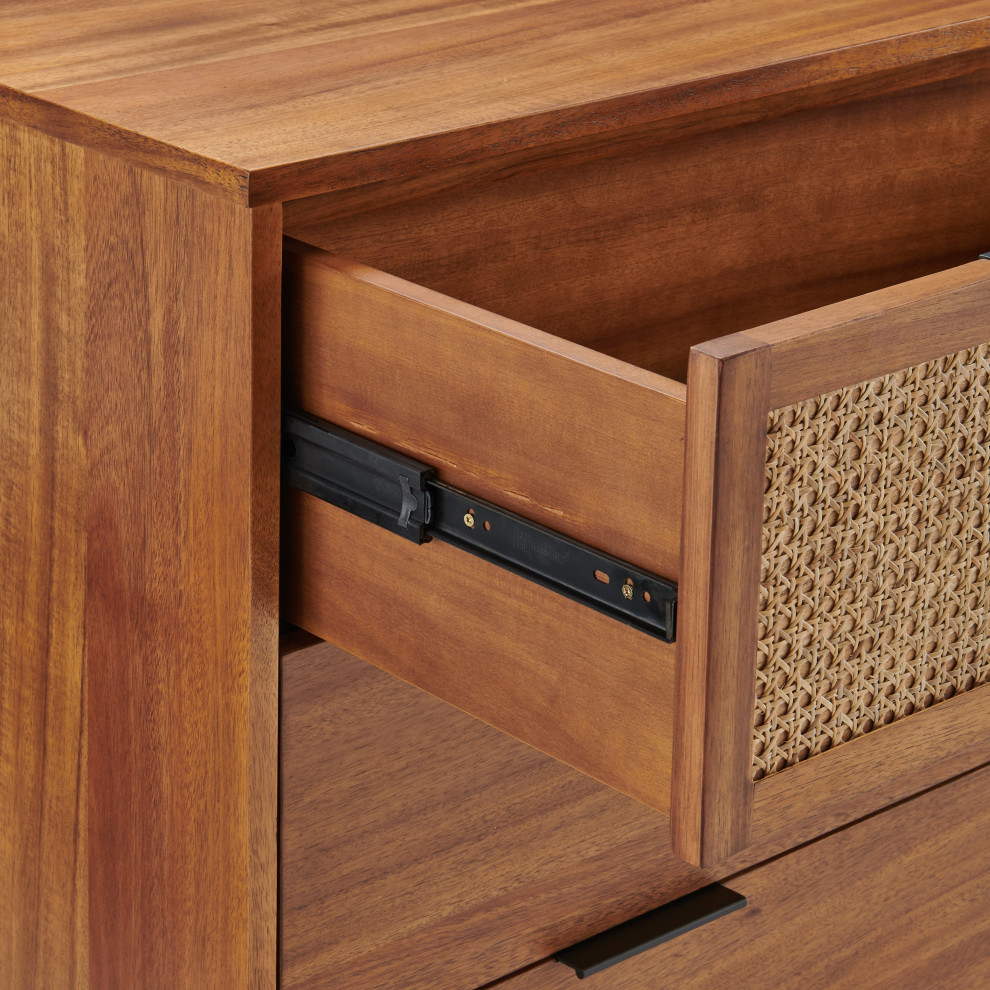 Caine Rattan Chest 3 Drawers   Tropical   Accent Chests And Cabinets   by HedgeApple  Houzz