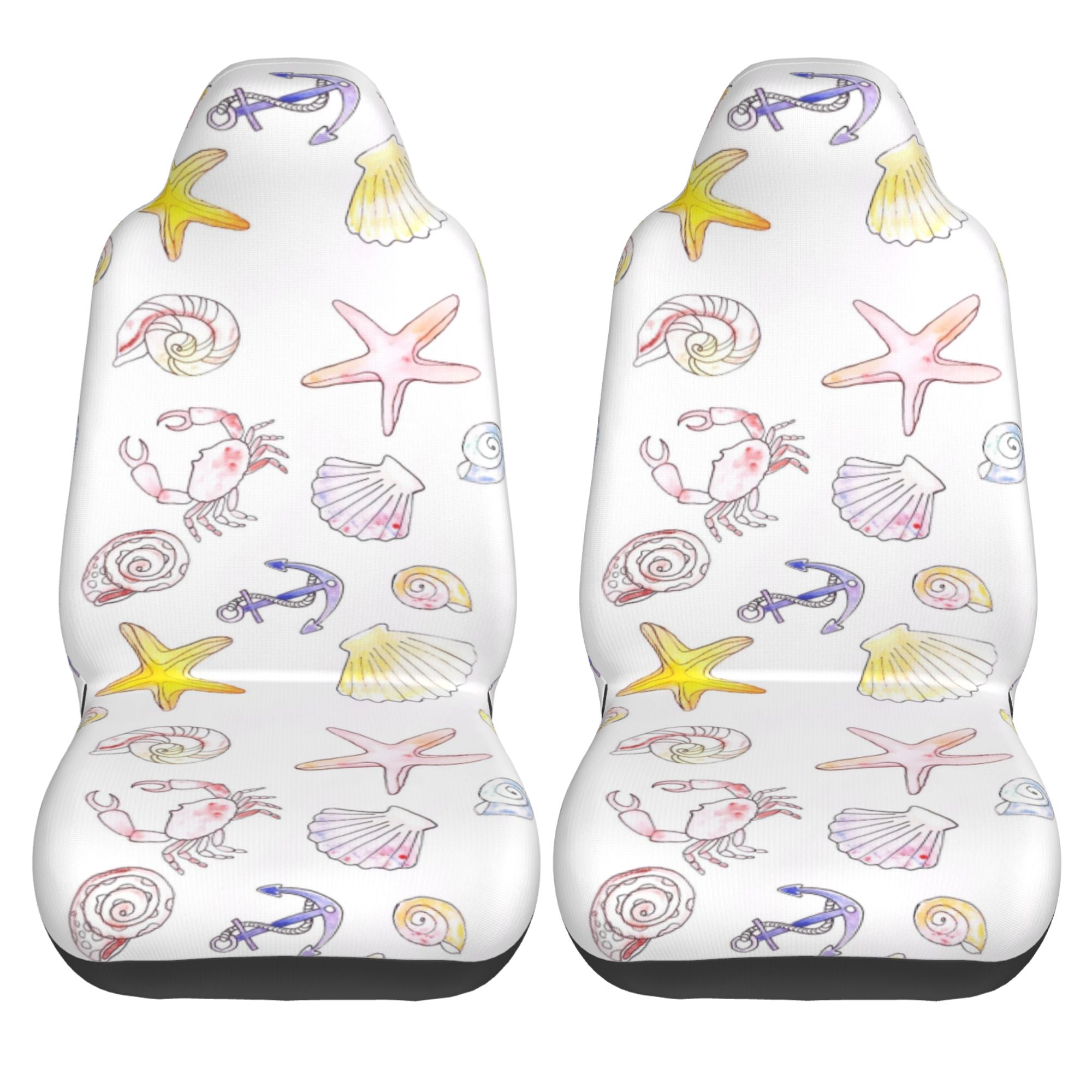 ZICANCN Car Seat Cover Nautical Doodle Car Front Seat Covers Protectors ， Automotive Seat Covers for Cars Trucks Suv