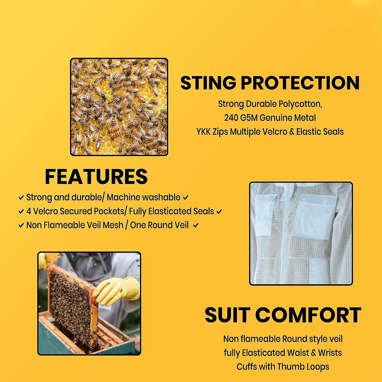 Ultra ventilated 3 layer bee beekeeper beekeeping suit nx -002