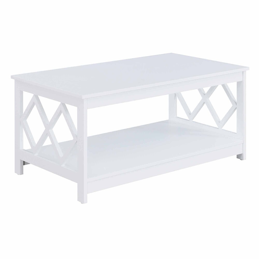 Convenience Concepts Diamond Coffee Table with Shelf