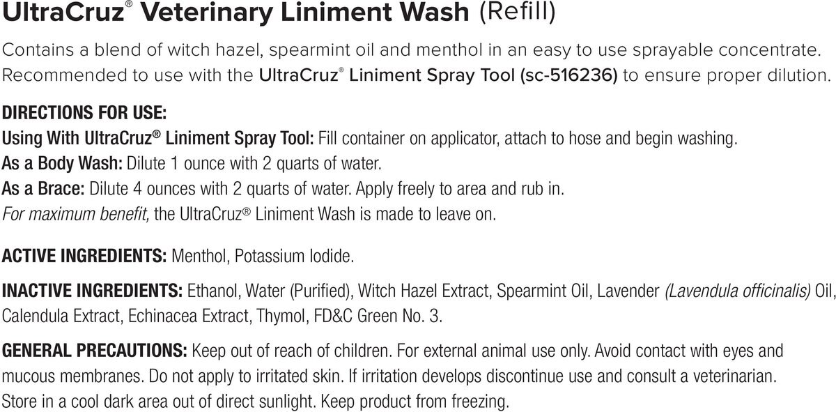 UltraCruz Liniment Horse Wash