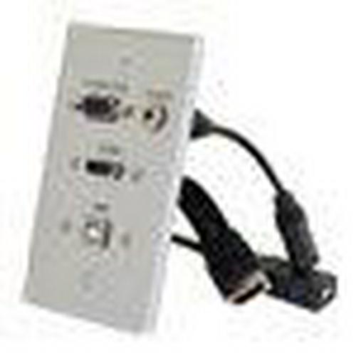 C2G HDMI VGA 3.5mm Audio and USB Pass Through Wall Plate  Single Gang Aluminum  mounting plate