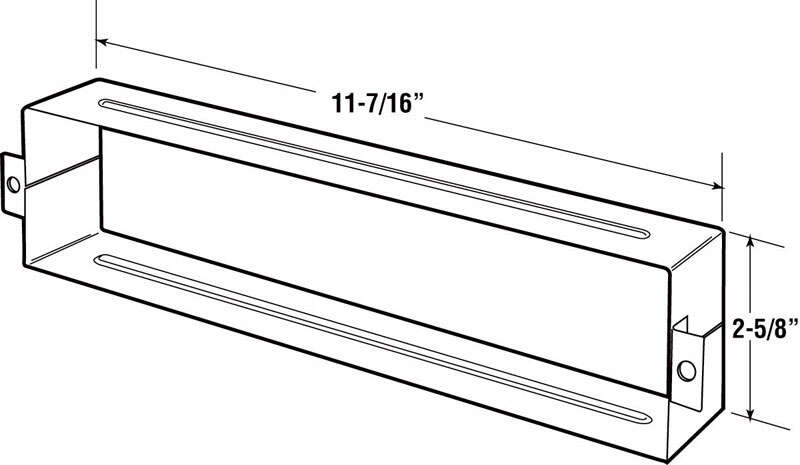 Prime-Line 11.12 in. W X 2.69 in. H Satin Nickel Mail Slot Sleeve