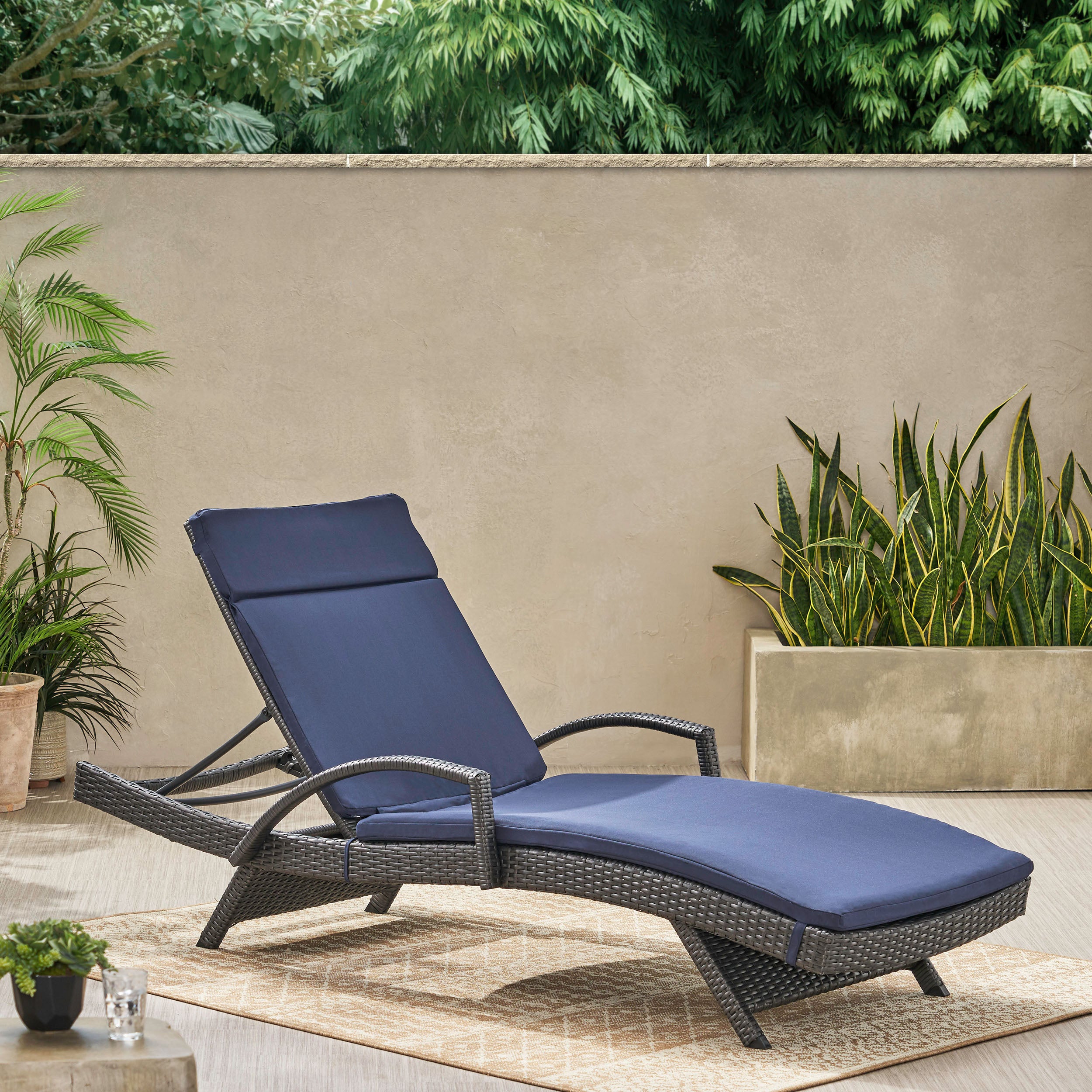 Soleil Outdoor Water Resistant Chaise Lounge Cushion