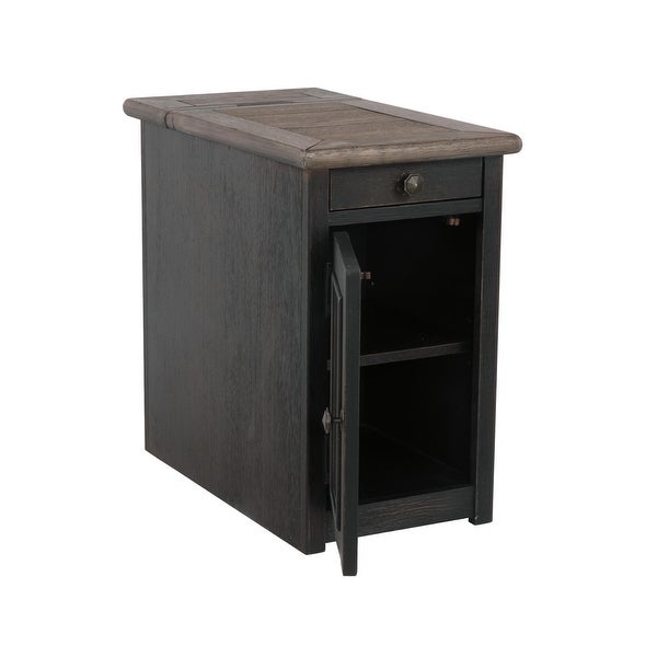 Signature Design by Ashley Tyler Creek Grayish Brown/Black Chairside End Table