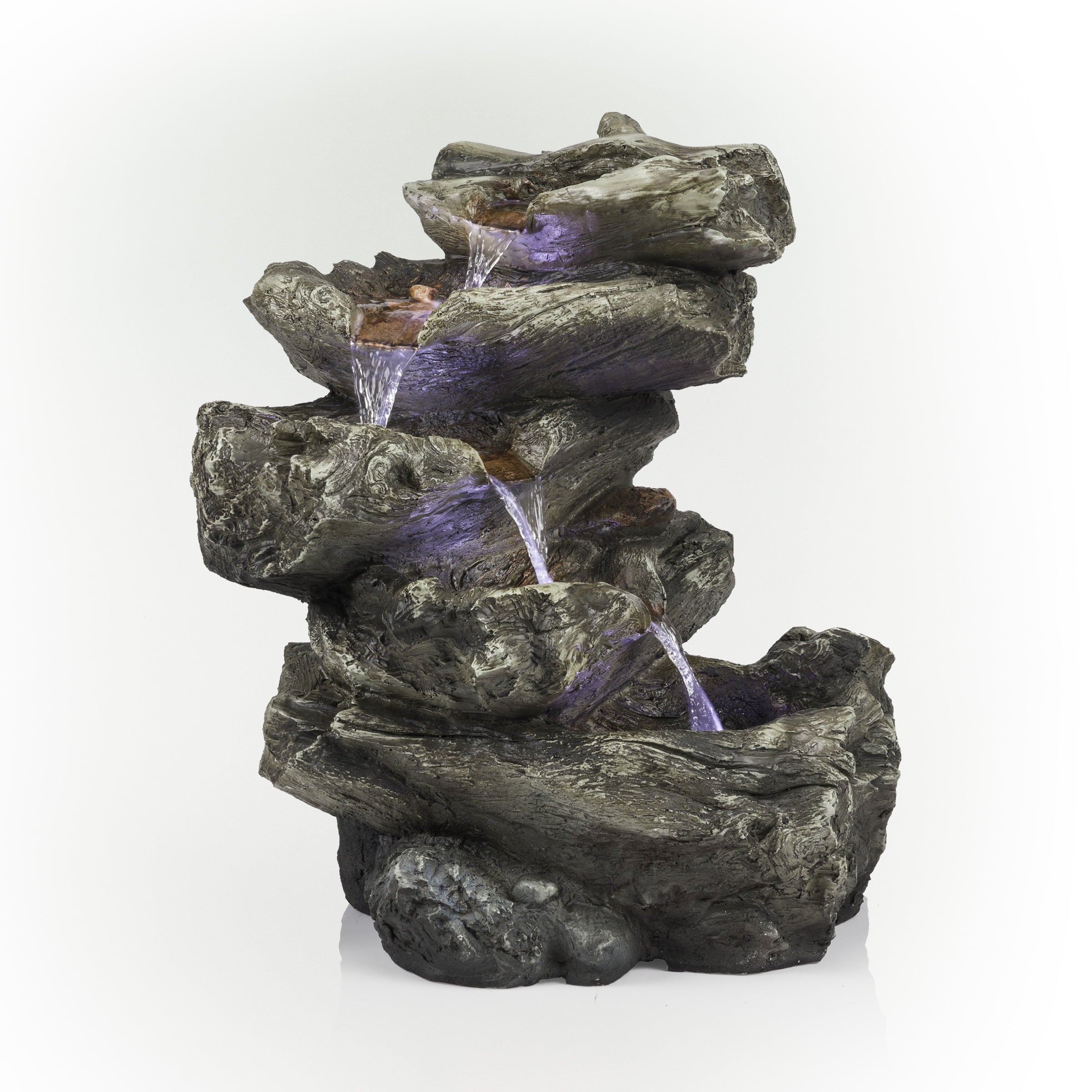 Alpine Corporation Rainforest 5-Tier Fountain with LED Light