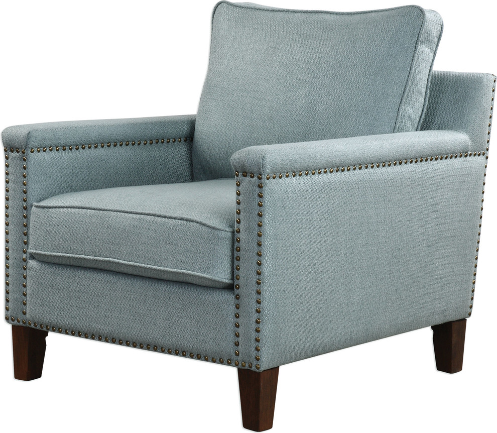 Uttermost Charlotta Sea Mist Accent Chair   Transitional   Armchairs And Accent Chairs   by IsabellesLightingcom  Houzz