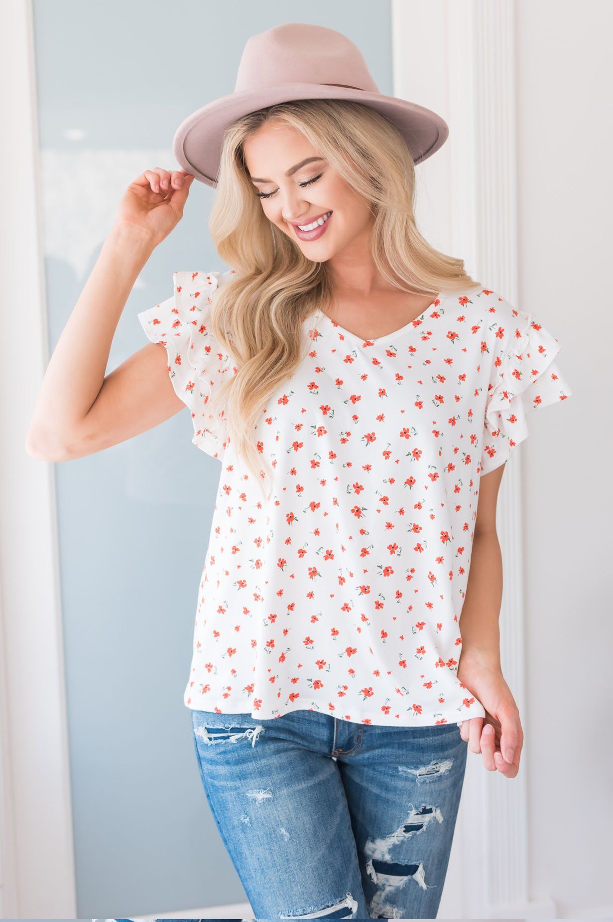 Sweet Blossoms Modest Blouse