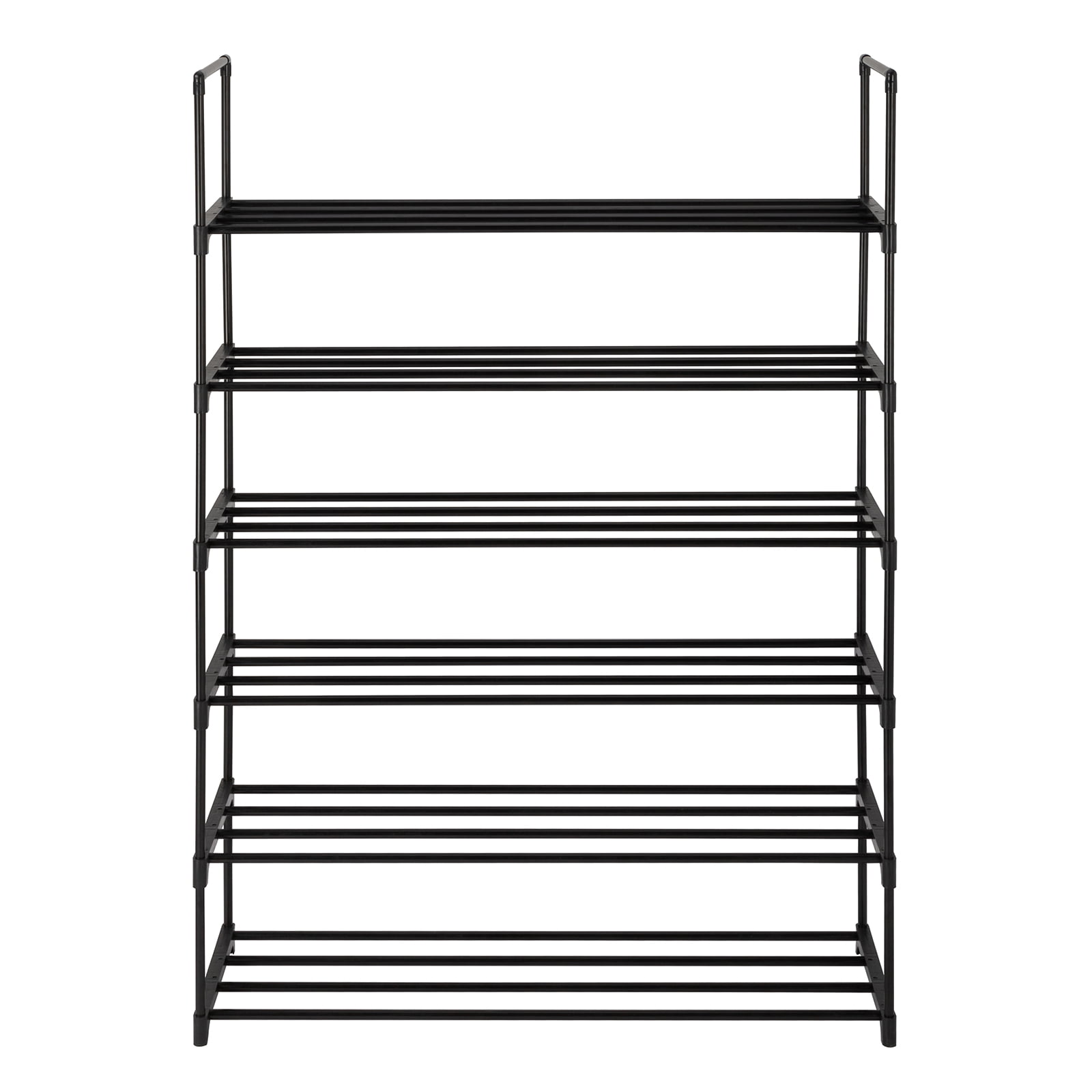 Ktaxon 6-Tier Metal Sturdy Shoe Rack Shelf Shoe Tower Stand 30- Pairs Shoe Storage Cabinet Organizer for Closet Entryway Bedroom Living Room Home, Black Finish