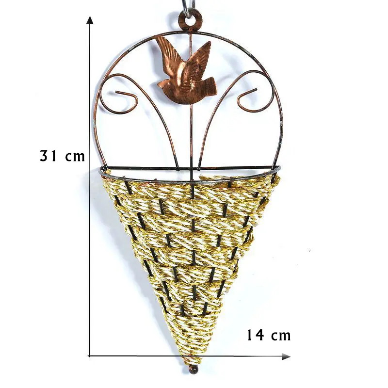 Hot Selling Wholesale Wall Hanging Flower Basket Decoration Hanging Baskets Flowers Outdoor Coconut Palm Hanging Basket