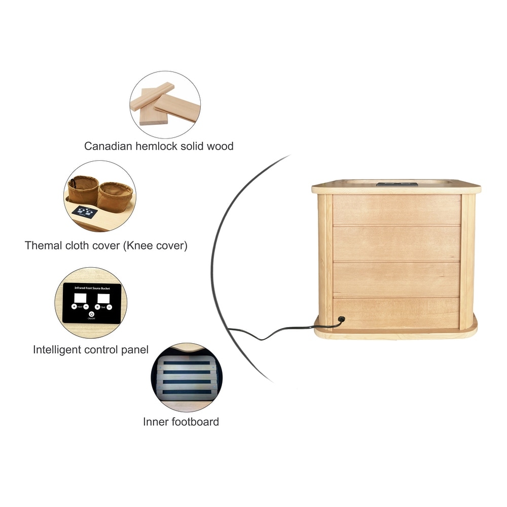 Portable Dry Heated Infrared Hemlock Foot Spa and Sauna