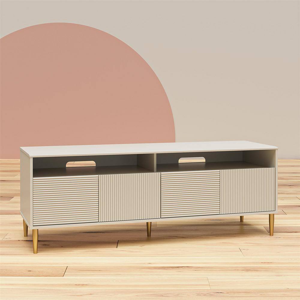 Mr. Kate Daphne 62.4 in Taupe TV Console Fits TV's up to 65 in. with Doors 8961319COM