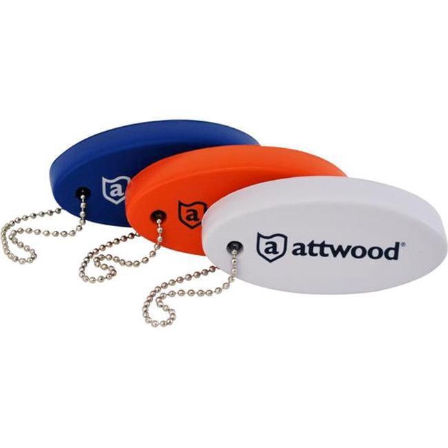 Attwood Foam Keychain Float， White， Blue or Orange