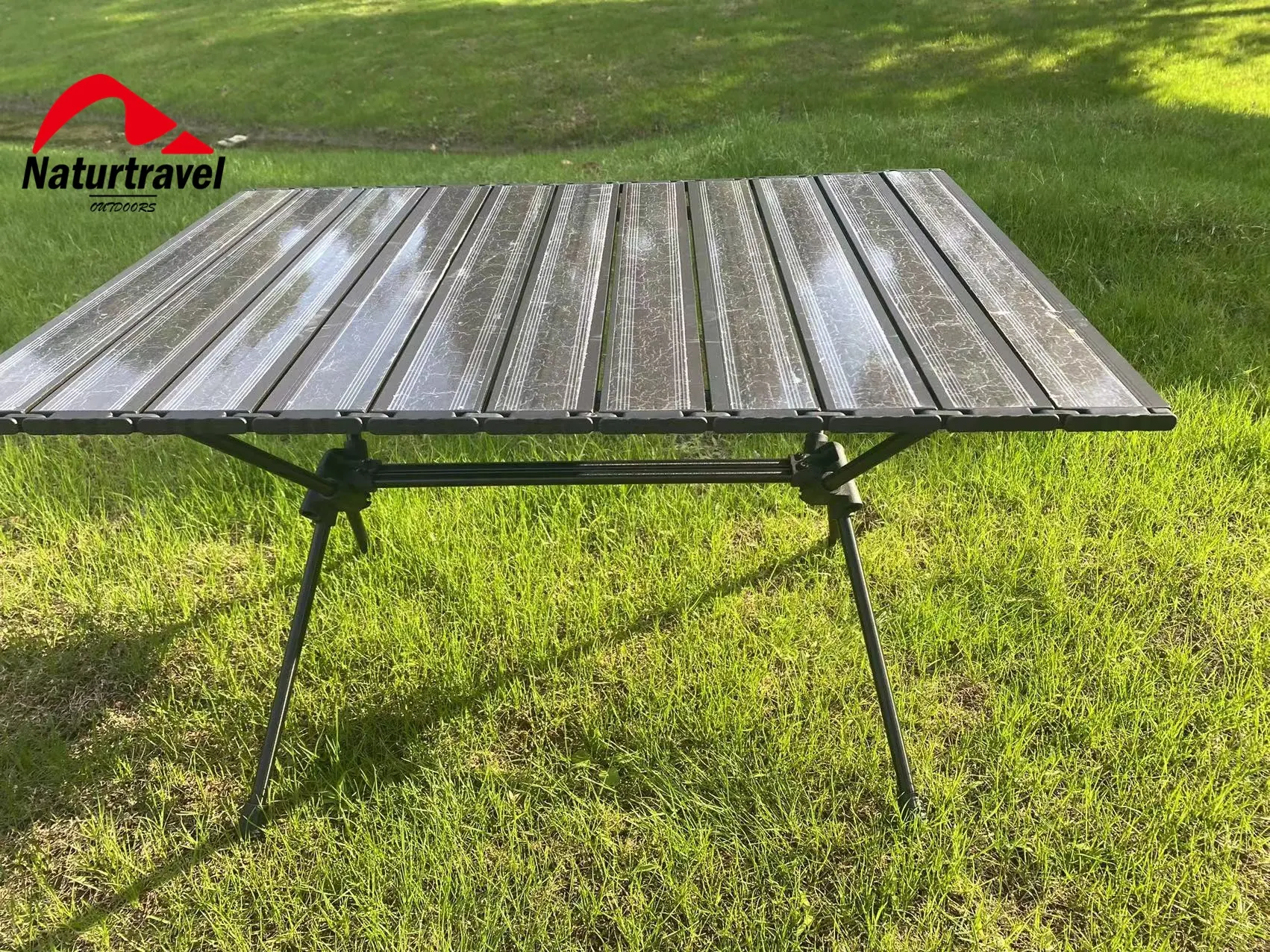 Naturtravel Outdoor Folding Picnic Table Portable Camping Desk Aluminum Table for Picnic Hiking Camping Beach Table