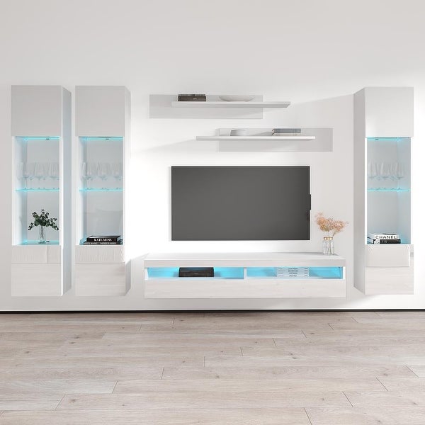 Fly CD3 35TV Wall Mounted Floating Modern Entertainment Center