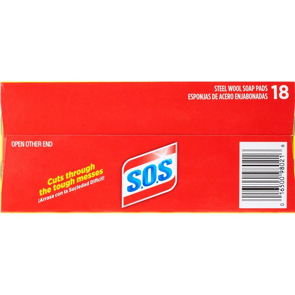 S.O.S Steel Wool Soap Scouring Pads (18-Pack) 1650010003